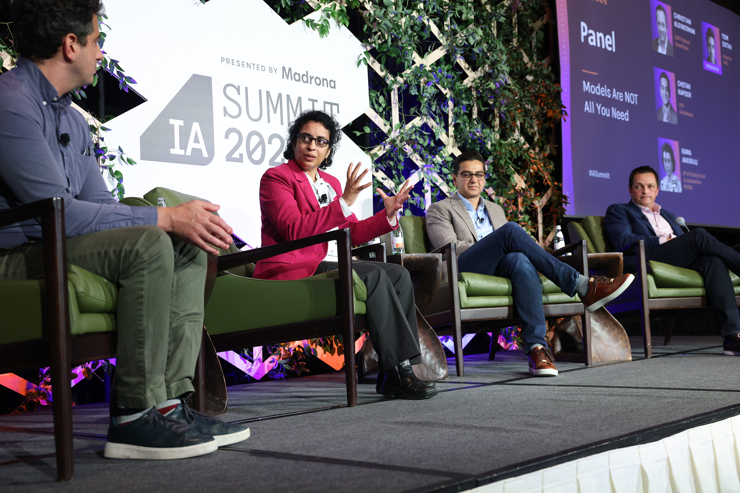 IA Summit 2024 - From left to right: Tom Dotan, Rama Akkiraju, Chetan Kapoor, Christian Kleinerman